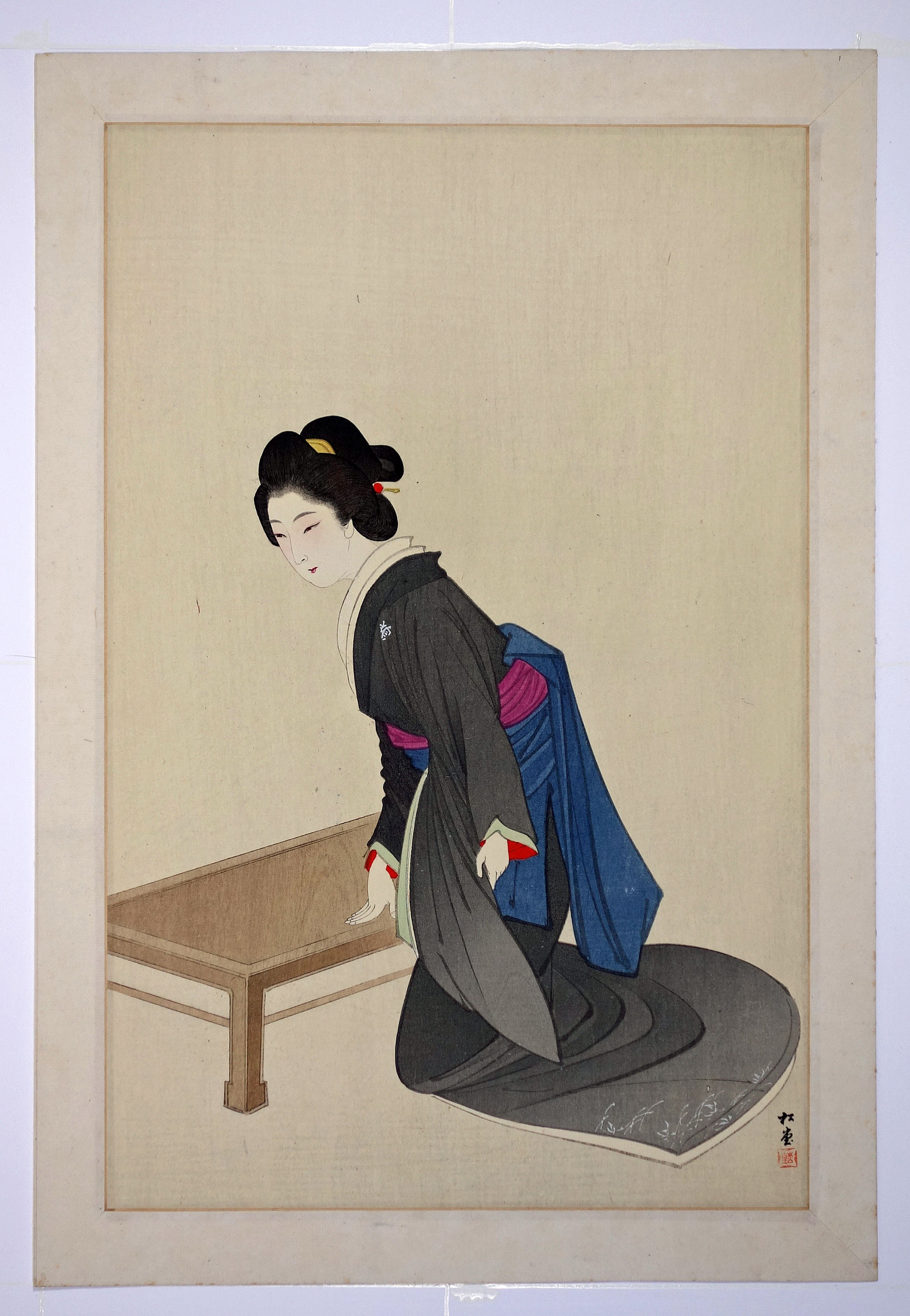 真作】☆薔薇☆洋画家 人見友紀 「裸婦」 20号 額装 共シール 油彩 