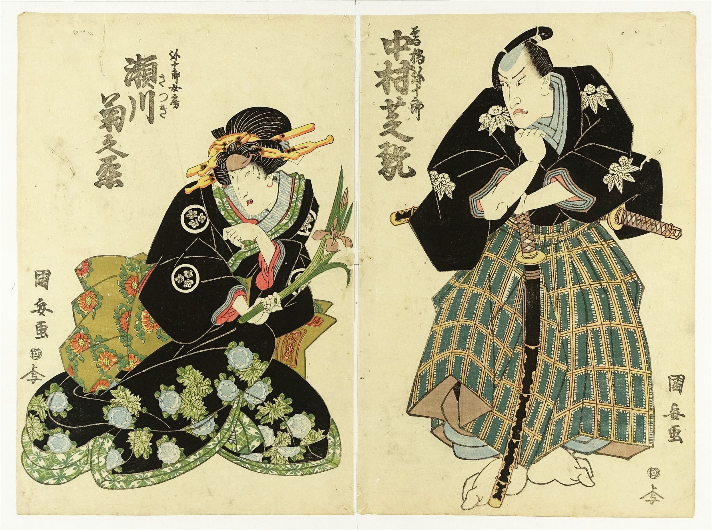 木版画 江戸時代 豊原國周 大判 浮世絵 武者絵 日本画 明治期 錦絵