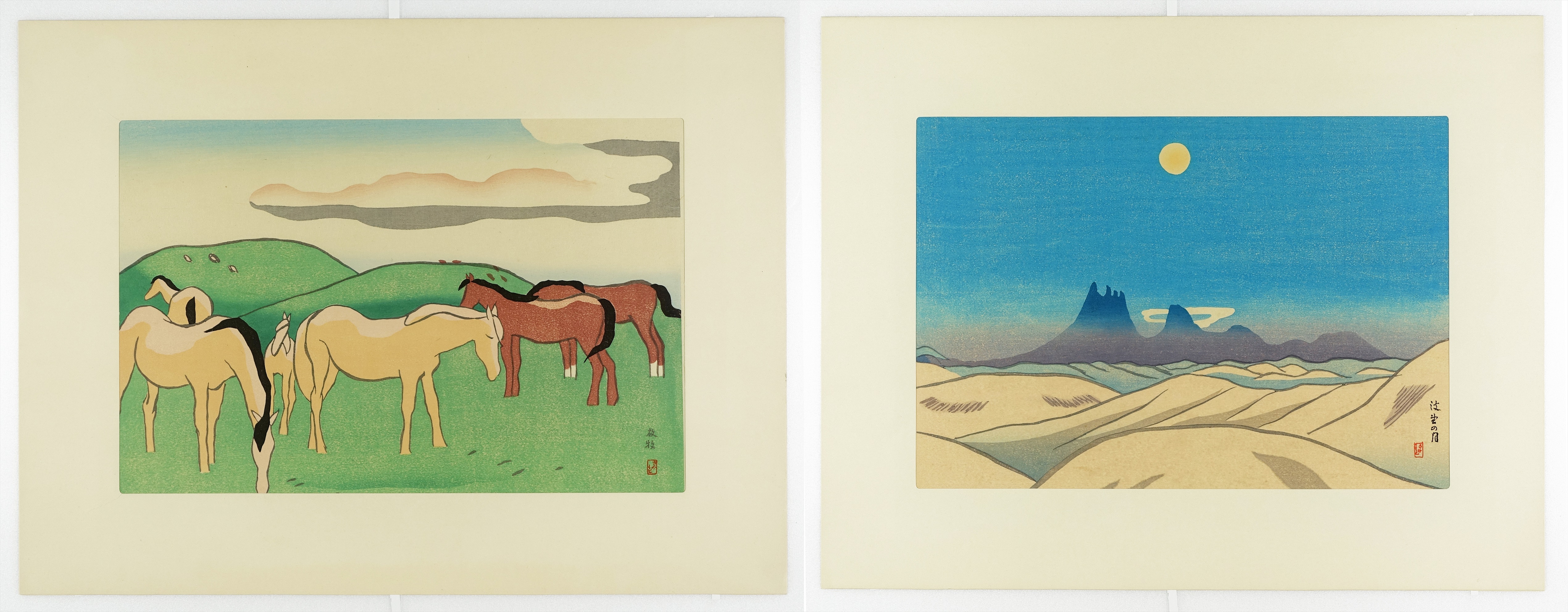 坂本繁二郎木版画 阿蘇五景 | 山星書店 浮世絵 Yamaboshi-Shoten Ukiyo-e