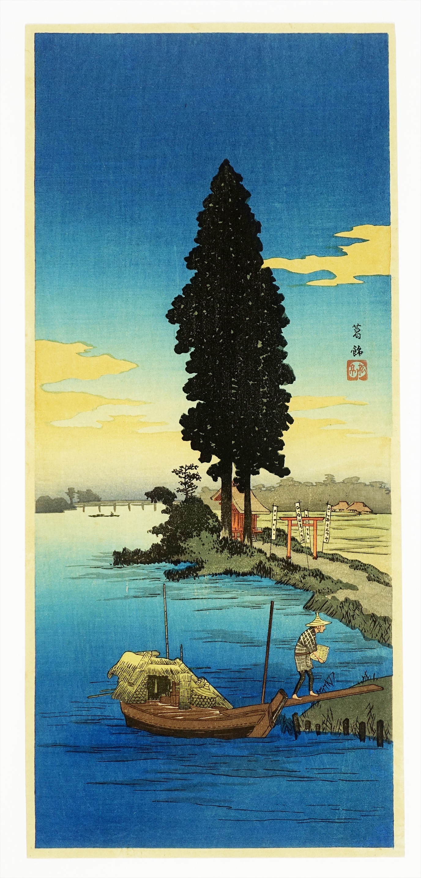 ★☆　明治時代から昭和時代の浮世絵師　高橋 松亭　倉澤の富岳図 　　★☆ 高橋弘明（松亭）木版画 葛飾 | 山星書店 浮世絵 Yamaboshi-Shoten Ukiyo-e