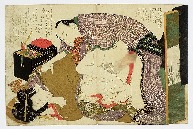 E25-1044[SAI]【即決早い者勝ち】博多人形 春画 裏絵付き 男女 枕絵 置物 陶器人形 土人形  Yahoo!オークション - JI958 時代 博多人形 裏隠し春画人形「遊女⁄花魁