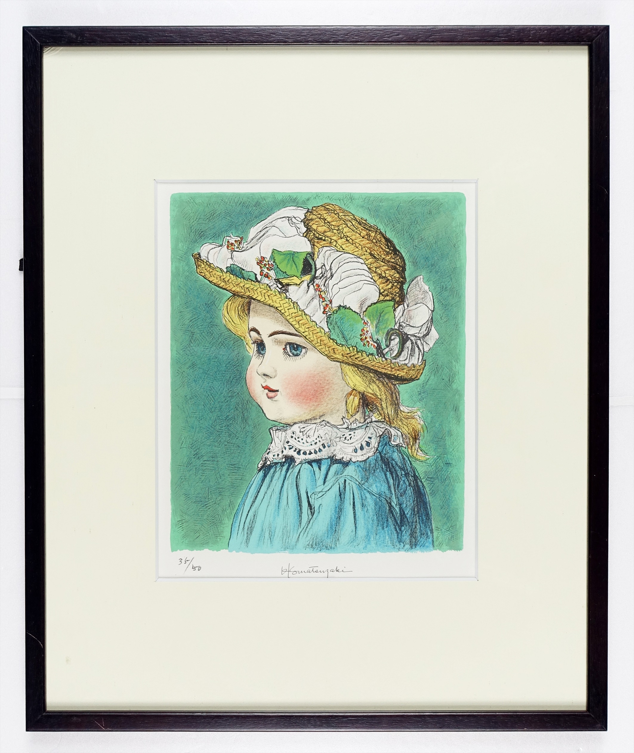 小松崎邦雄 リトグラフ版画 少女 | 山星書店 浮世絵 Yamaboshi-Shoten 
