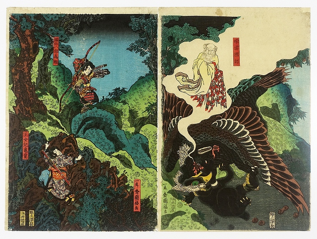 浮世絵 英泉 画 白石噺敵討の圖 喜ばしく
