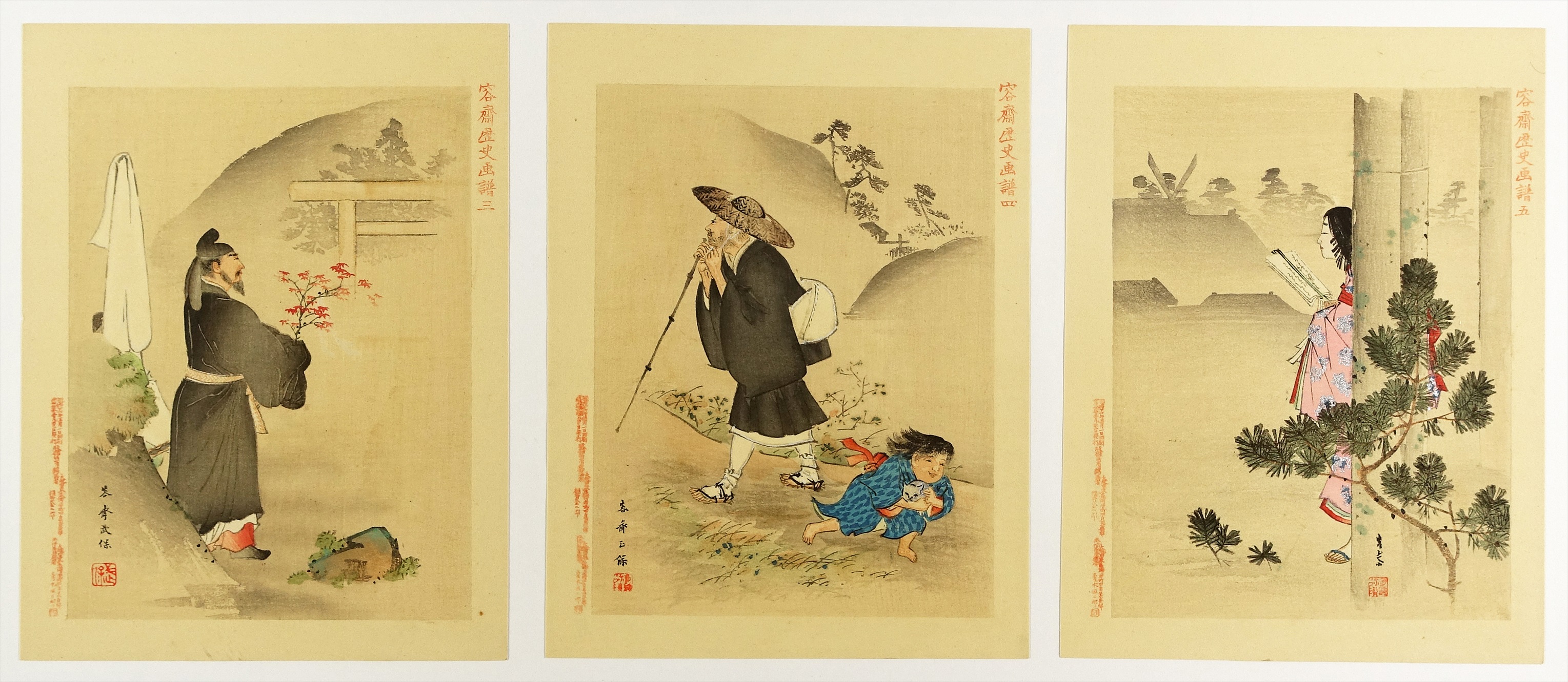 希少】明治時代 木版画30枚 明治時代 木版画セット 現状渡し 容齋