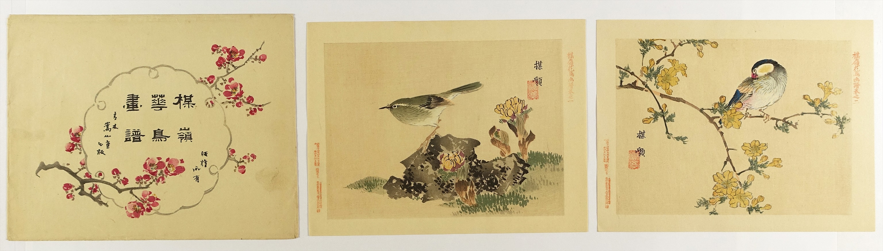 百 貫 俊 夫 作 彩色花鳥画 【 尾長石楠花之図 果たす 】号に華